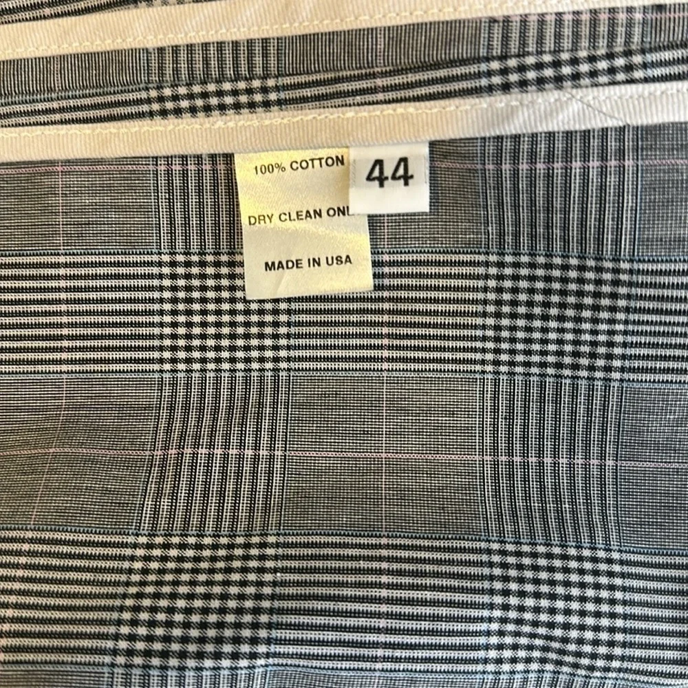 UNIS Grey Plaid Trench Coat Sz44